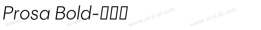 Prosa Bold字体转换